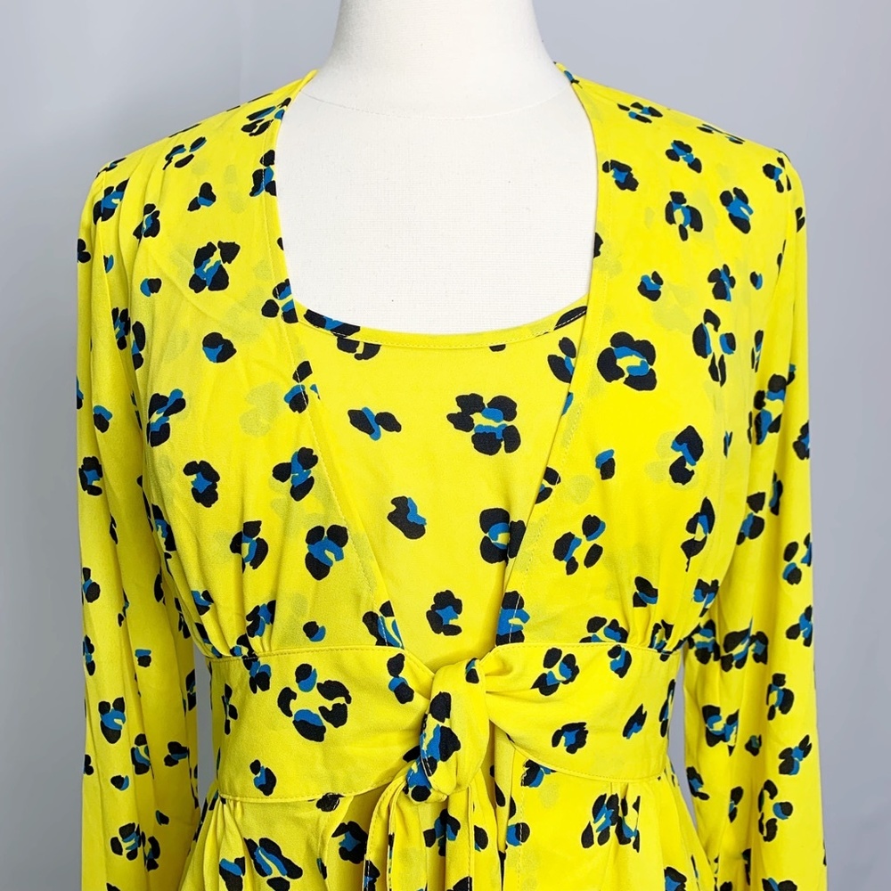 CAbi Sunny Set tank & cover up yellow & blue 2 pieces Size S NEW